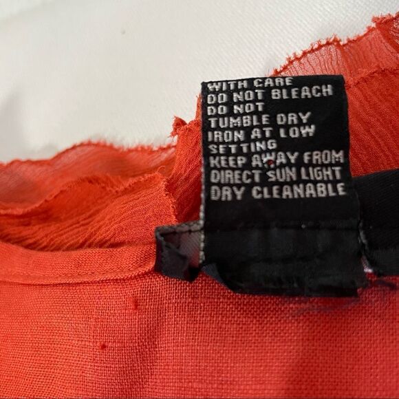 Sara I. Linen sleeveless blouse in Terra cotta L - Picture 5 of 11